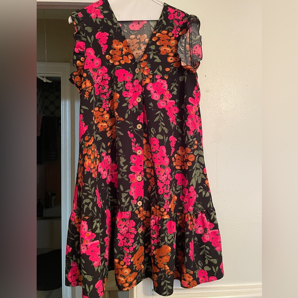 Floral Button-Down Dress
